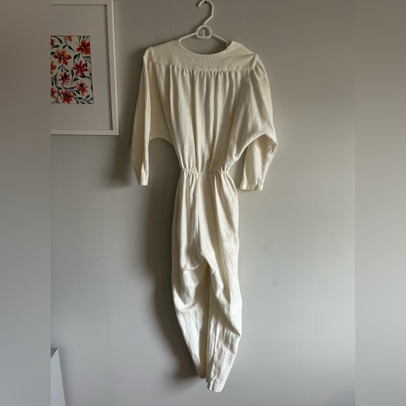 Paloma Wool White Jumpsuit Wrap Alexandria size Small Pockets V Neck - Picture 9 of 12
